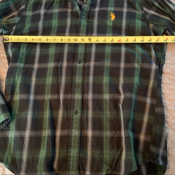 US POLO assn. men’s size medium plaid shirt - Picture 7 of 9
